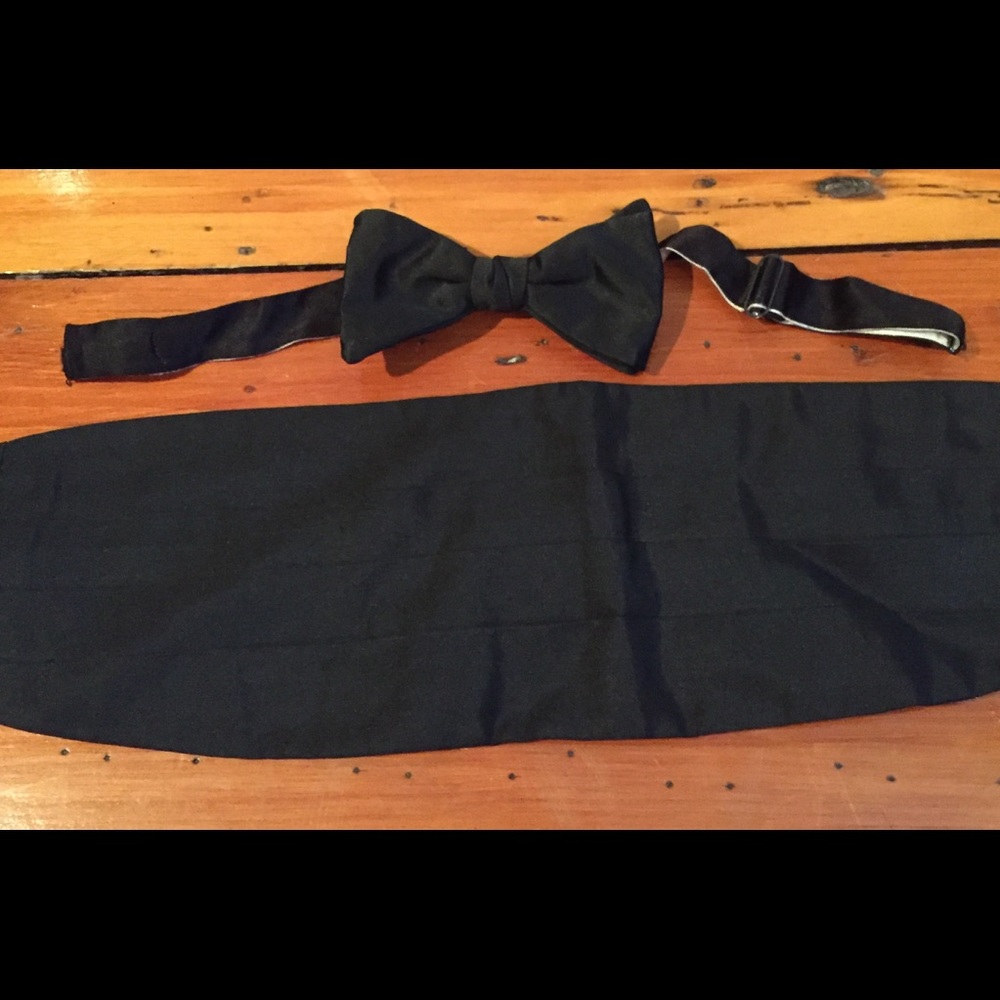 Vintage 1950s Bow Tie And Cummerbund Set